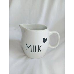 Jarra de Porecelana Frase Milk com Coração - 4