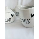 Ver imagem 6 de Jarra de Porecelana Frase Milk com Coração