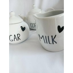 Jarra de Porecelana Frase Milk com Coração - 6