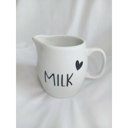 Jarra de Porecelana Frase Milk com Coração - 3