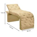 Ver imagem 3 de Maca Estofada Estética Cílios Regulável Spa Suede Valentina Cor:bege