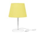 Ver imagem 1 de Abajur Eros Dome Amarelo Bolinha Base Redonda Branco