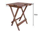 Ver imagem 3 de Conjunto Turin Quadrado Mesa Dobrável 60×60 com 2 Banquetas