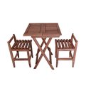 Ver imagem 1 de Conjunto Turin Quadrado Mesa Dobrável 60×60 com 2 Banquetas