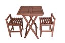 Ver imagem 1 de Conjunto Turin Quadrado Mesa Dobrável 60×60 com 2 Banquetas
