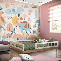 Cama Montessori Casal Infantil com Colchão Aveiro Oak Branco Aconchego Jm Móveis - 2