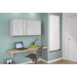 Armário Aéreo 119 Cm 1250 Mármore Branco Peternella Móveis - 4