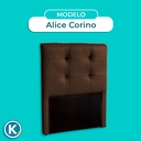 Ver imagem 5 de Cabeceira Estofada Solteiro Alice Nature Material Sintético Marrom 88x136