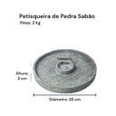 Ver imagem 2 de Petisqueira Pedra Sabão Grande 28 Cm - Kit 03 Unidades