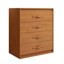 Ver imagem 2 de Cômoda para Quarto 4 Gavetas Puxador Softfeel Suavitá 89cm Marrom Amêndoa Clean