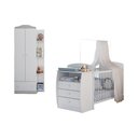 Ver imagem 2 de Berço Cômoda com Guarda-roupa 2 Portas 1 Gaveta Multimóveis Mp4347 Branco/colorido