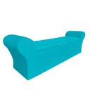 Ver imagem 2 de Recamier Baú Calçadeira Quarto Casal 138cm Barcelona:suede Azul Tiffany