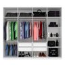 Guarda-roupa 8 Portas Emanuelly com Espelho Branco Móveis Arapongas Branco - 2