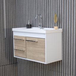 Gabinete Banheiro 100% Mdf com Pia Cuba - Potenza Berlin - 7
