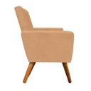 Ver imagem 3 de Poltrona Decorativa Nina Suede Caramelo Sisal com Encosto Alto - D'Rossi