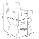 Ver imagem 5 de Poltrona Decorativa Nina Suede Caramelo Sisal com Encosto Alto - D'Rossi