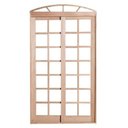 Ver imagem 1 de Porta Balcão de Correr de Madeira Cedro Arana 2 Folhas em Arco Bat.14 Cm- 2.35 (a) X 1.70 (l)