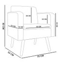 Ver imagem 7 de Kit Namoradeira e 01 Poltrona Emília Composê Linho A17 com Linho Fendi A57 - D'Rossi