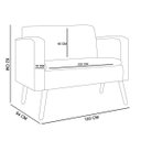 Ver mais imagens de Kit Namoradeira e 01 Poltrona Emília Composê Linho A17 com Linho Fendi A57 - D'Rossi