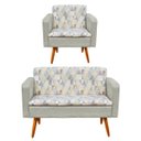 Ver imagem 1 de Kit Namoradeira e 01 Poltrona Emília Composê Linho A17 com Linho Fendi A57 - D'Rossi