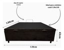 Ver imagem 5 de Box Baú Casal Suede Marrom 1,38x1,88 So1clique Pistão a Gás