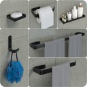 Ver imagem 1 de Conjunto Acessórios Banheiro Preto Kit Peças Metal Lavabo 6u
