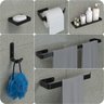 Conjunto Acessórios Banheiro Preto Kit Peças Metal Lavabo 6u - 1