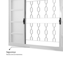 Ver imagem 4 de Janela de Correr Aço 4 Folhas com Grade Elo MGM Minas Sul Vidro Liso Incolor 100cm x 150cm Branco