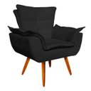 Ver imagem 2 de Poltrona Decorativa Opala com Puff Opala Suede Preto
