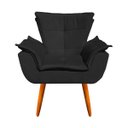 Ver imagem 4 de Poltrona Decorativa Opala com Puff Opala Suede Preto