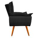 Ver imagem 5 de Poltrona Decorativa Opala com Puff Opala Suede Preto