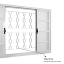 Ver imagem 5 de Janela de Aço de Correr 120x150cm 4 Folhas com Grade Minas Sul MGM Branco