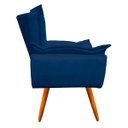 Ver imagem 5 de Poltrona Decorativa Opala com Puff Opala Suede Azul Marinho