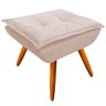 Poltrona Decorativa Opala com Puff Opala Suede Bege - 3