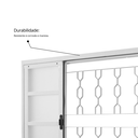 Ver imagem 6 de Janela de Aço de Correr 120x200cm 4 Folhas com Grade Minas Sul MGM Branco