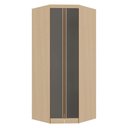 Ver imagem 1 de Guarda Roupa de Canto Mônaco 2 Portas de Bater 3 Gavetas MDF MDP Carvalho-Graff Luciane Móveis