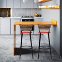Ver imagem 6 de Kit 2 Bancos para Bancada Banqueta Alta Cappuccino Balcão Cozinha Bistrô Área Gourmet Churrasqueira