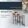 Kit 2 Bancos para Bancada Banqueta Alta Cappuccino Balcão Cozinha Bistrô Área Gourmet Churrasqueira - 3