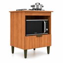 Ver imagem 2 de Balcão Cooktop 4 Bocas Espaço Forno Freijó 1 Gaveta