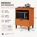 Ver imagem 3 de Balcão Cooktop 4 Bocas Espaço Forno Freijó 1 Gaveta