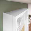 Ver mais imagens de Guarda Roupa 2 Portas de Correr 235x152 cm Bordeaux Branco com Espelho 100 % MDF Casamia