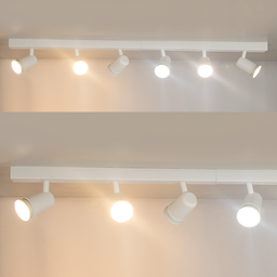 Kit 2 Trilho Eletrificado 3 Spot Led Mr16 Gu10 Direcionável Cor:branco - 8