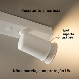 Kit 2 Trilho Eletrificado 3 Spot Led Mr16 Gu10 Direcionável Cor:branco - 7