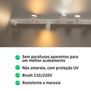 Ver imagem 6 de Kit 2 Trilho Eletrificado 3 Spot Led Mr16 Gu10 Direcionável Cor:branco