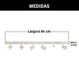 Kit 2 Trilho Eletrificado 3 Spot Led Mr16 Gu10 Direcionável Cor:branco - 9
