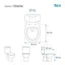 Ver imagem 2 de Assento Sanitário Poliester Antibacteriano Victoria Branco Para Vaso Roca
