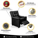 Ver imagem 5 de Poltrona do Papai Reclinável com Massagem Imperador Sintético:Corino Preto