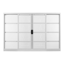 Ver imagem 1 de Janela de Aço Correr 100x120cm 4 Folhas com Grade Minas Sul MGM Branco