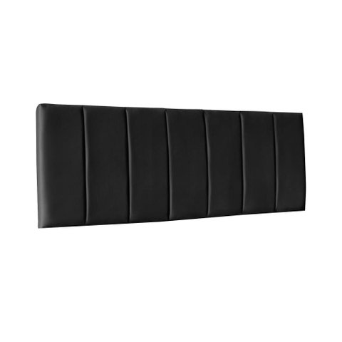 Cabeceira Painel Cama Box Casal 140 cm - Preto Corino