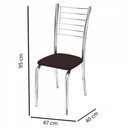 Ver imagem 4 de Kit 9 Cadeiras Iara Cromada Para Cozinha Marrom